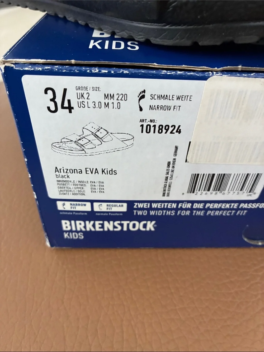 Birkenstock, Arizona EVA kids size 34